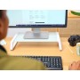 Trust 25351 supporto da tavolo per Tv a schermo piatto Trasparente, Bianco Scrivania