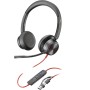 POLY 8X225AA cuffia e auricolare Cablato A Padiglione Ufficio USB tipo-C Nero