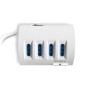 Ewent EW3934 prolunghe e multiple 2 m 5 presa(e) AC Interno Blu, Bianco (CEEW3934)