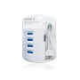 Ewent EW3934 prolunghe e multiple 2 m 5 presa(e) AC Interno Blu, Bianco (CEEW3934)