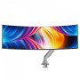 V7 DM1HDS supporto da tavolo per Tv a schermo piatto 124,5 cm (49") Nero, Argento Scrivania