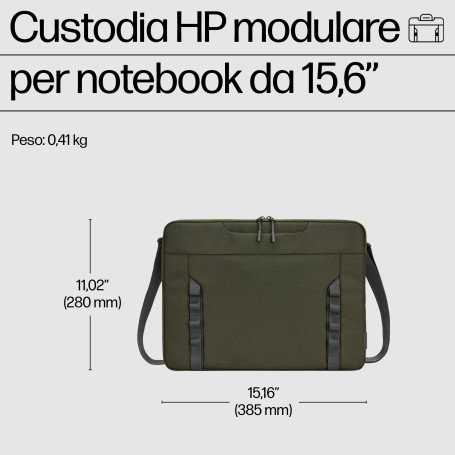 HP "Custodia modulare per laptop da 15,6 pollici" (9J498AA)