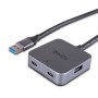 Lindy 43388 hub di interfaccia USB 3.2 Gen 1 (3.1 Gen 1) Type-A 5000 Mbit/s Nero, Grigio