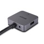 Lindy 43388 hub di interfaccia USB 3.2 Gen 1 (3.1 Gen 1) Type-A 5000 Mbit/s Nero, Grigio