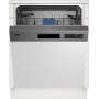 Beko b300 Lavastoviglie 60cm semi-integrata con cruscotto Inox, Classe D, 45 dBA (7693303977)