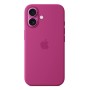 Apple Custodia MagSafe in silicone per iPhone 16 - Fucsia (MYY53ZM/A)