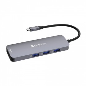 Verbatim CMH-08 USB tipo-C 5000 Mbit/s Argento (32151)