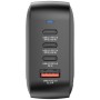 MINIGANCHARGER 100W 4 PORT US PLUG WITH EU/UK ADAP (32231)