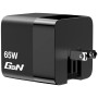 GANCHARGER 65W 2PORT RETRACCABLE DISPUS+EU/UK ADAP (32217)