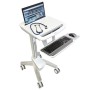 Ergotron StyleView EMR Laptop Cart, SV40 Alluminio, Grigio, Bianco Computer portatile Carrello multimediale (SV40-6100-0)
