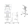 STAFFA  PAVIMENTO PER TV 37-100 LOAD 125KG 800X600 PIANO E RUOTE (17.99.1165-1)