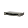 Tenda TEG1110PF-8-102W switch di rete Gestito Gigabit Ethernet (10/100/1000) Supporto Power over Ethernet (PoE) Grigio
