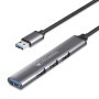 Atlantis Land P014-UH313 hub di interfaccia USB 3.2 Gen 1 (3.1 Gen 1) Type-A Nero, Grigio