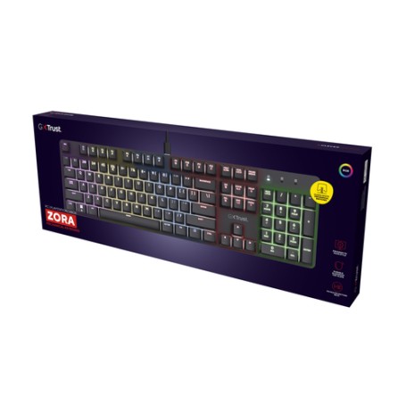 Trust GXT 871 Zora tastiera Gaming USB Italiano Nero (25677)