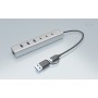 i-tec USB-C/USB-A Charging Metal HUB 7 port (3x USB-C, 4x USB-A) (CAHUBMETAL7)