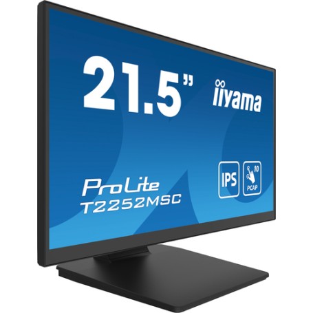 iiyama ProLite T2252MSC-B2AG Monitor PC 54,6 cm (21.5") 1920 x 1080 Pixel Full HD LCD Touch screen Nero