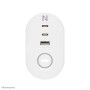 Neomounts DS22-840WH6 Multipresa da tavolo con morsetto e porte USB-C e USB-A - ricarica rapida