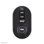 Neomounts DS22-840BL6 Multipresa da tavolo con morsetto e porte USB-C e USB-A - ricarica rapida