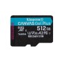 Kingston Technology Scheda microSDXC Canvas Go Plus Gen4 200MB/s A2 U3 V30 da 512 GB + adattatore (SDCG4/512GB)