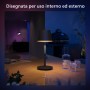 Philips Hue White and Color ambiance Go Lampada Smart da Tavolo Ricaricabile Nera Wireless (929003128501)