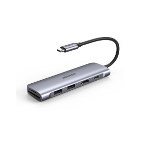 Ugreen 6-in-1 USB C PD USB 3.2 Gen 1 (3.1 Gen 1) Type-C Argento (70411)
