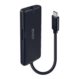 Lindy 43358 replicatore di porte e docking station per laptop Cablato USB 3.2 Gen 1 (3.1 Gen 1) Type-C Nero