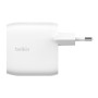 BOOST CHARGE 60W USB-C DUAL WALL CHARGER, WHITE (WCB010VFWH)