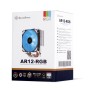 Silverstone AR12 RGB Processore Refrigeratore 12 cm Nero, Acciaio inossidabile, Bianco (SST-AR12-RGB)