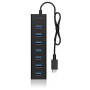 ICY BOX IB-HUB1700-C3 hub di interfaccia USB 3.2 Gen 1 (3.1 Gen 1) Type-C 5000 Mbit/s Nero (IB-HUB1700-C3) (60257)