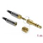 DeLOCK 85780 cavo audio 1 m 3.5mm Nero, Grigio (85780)