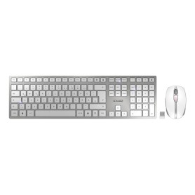 CHERRY DW 9100 SLIM tastiera RF senza fili + Bluetooth QWERTZ Tedesco Argento (JD-9100DE-1)