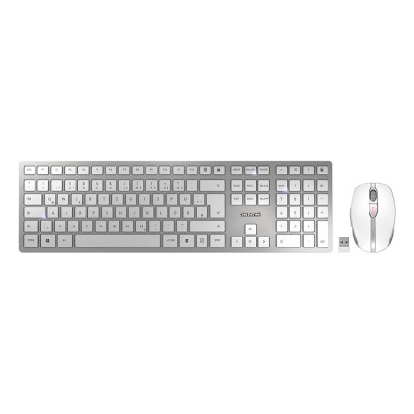 CHERRY DW 9100 SLIM tastiera RF senza fili + Bluetooth QWERTZ Tedesco Argento (JD-9100DE-1)