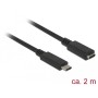 DeLOCK SuperSpeed USB cavo USB 2 m USB 3.2 Gen 1 (3.1 Gen 1) USB C Nero (85542)