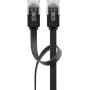 Goobay CAT6 U/UTP Flat 1m cavo di rete Nero U/UTP (UTP) (95380)