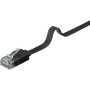 Goobay CAT6 U/UTP Flat 1m cavo di rete Nero U/UTP (UTP) (95380)
