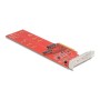 DeLOCK Scheda PCI Express x8 a 2 x interno NVMe M.2 Chiave M 110 mm - Biforcazione - Fattore di forma a basso profilo (90616)