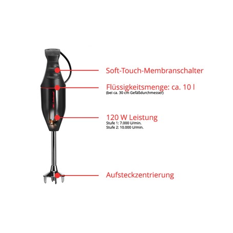 Unold M 100 D Frullatore ad immersione Nero (90129)