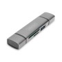 Digitus DA-70886 lettore di schede USB 3.2 Gen 1 (3.1 Gen 1) Type-A/Type-C Alluminio (DA-70886)
