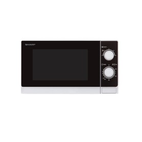 Sharp Home Appliances R-200WW Superficie piana Solo microonde 20 L 800 W Nero, Bianco (18100088)