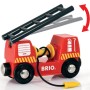 World Feuerwehr-Leiterfahrzeug (rot/gelb, mit Licht & Sound) (33811)