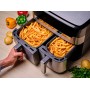 Tefal Dual Easy Fry & Grill EY905D Doppia 8,3 L Indipendente 2700 W Friggitrice ad aria calda Acciaio inox