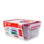 EMSA 508566 recipiente per cibo Rettangolare Set Trasparente 3 pz (3100508566)