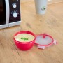 EMSA Clip & Micro Contenitore Rotondo Microonde, Rosso, 1,1 L (N1060500)