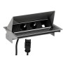 Bachmann 900.406 presa energia Type F + 2 x USB A Grigio, Metallico (900.406)