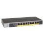 NETGEAR GS108LP Non gestito Gigabit Ethernet (10/100/1000) Supporto Power over Ethernet (PoE) 1U Nero, Grigio (GS108LP-100EUS)