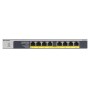 NETGEAR GS108LP Non gestito Gigabit Ethernet (10/100/1000) Supporto Power over Ethernet (PoE) 1U Nero, Grigio (GS108LP-100EUS)