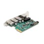 PCI Express x1 Karte zu 3 x USB 5 Gbps Typ-A Buchse + 1 x Gigabit LAN (90105)