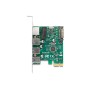 PCI Express x1 Karte zu 3 x USB 5 Gbps Typ-A Buchse + 1 x Gigabit LAN (90105)