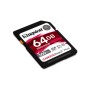 Kingston Technology 64GB Canvas React Plus SDXC UHS-II 300R/260W U3 V90 for Full HD/4K/8K (SDR2/64GB)