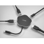 D-Link DUB-M420 replicatore di porte e docking station per laptop Cablato Thunderbolt 3 Nero, Argento